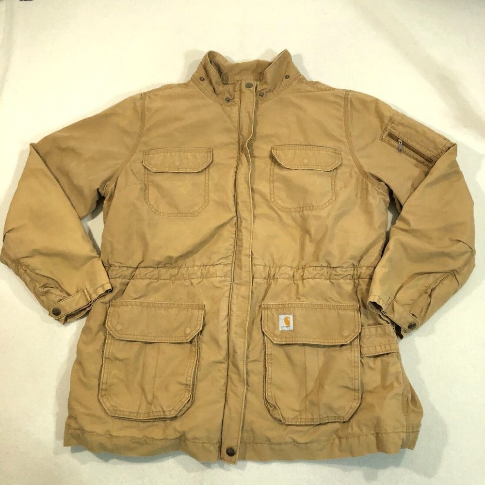 Women's Camel Carhartt Cargo Jacket